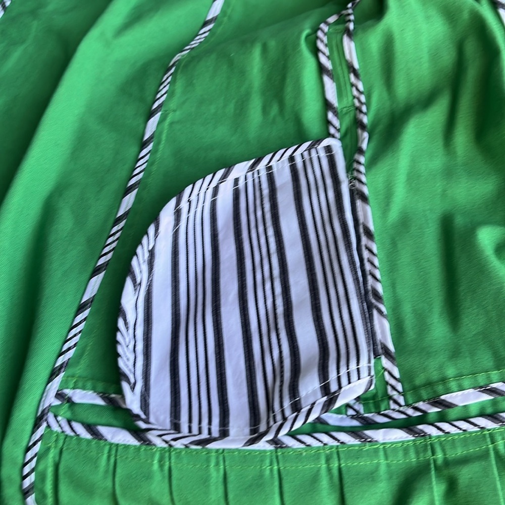 Green Trench Coat Double Breasted KC Parker Size 7 - 8  Vintage Wicked NWT - Picture 6 of 11